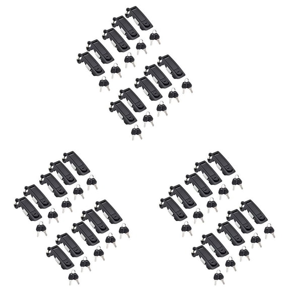 30PCS Compression Latch Flush Lever Latch Lock for Marine Car RV Door Hand Lock Adjustable Lever Latches Thickness:1-5mm