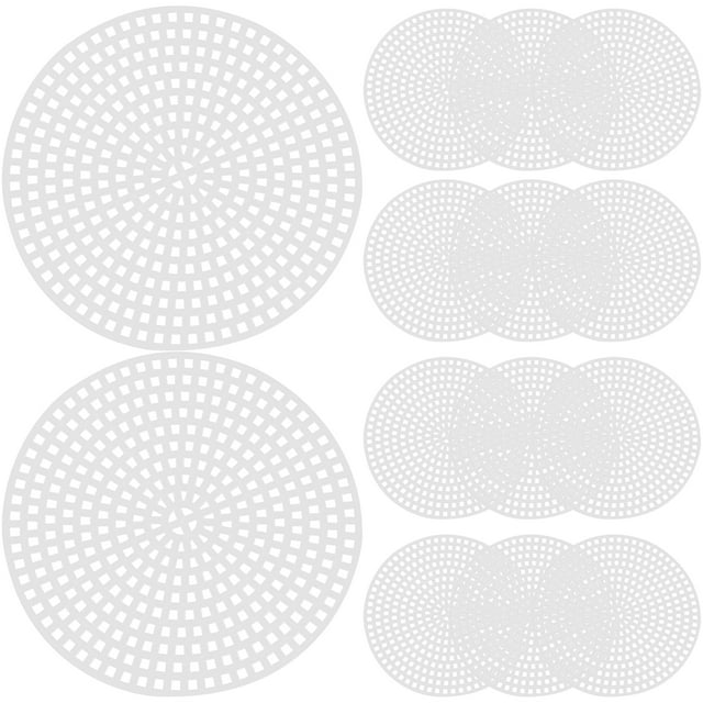 30PCS DIY Round Cross Stitch Plastic Grid Plate 3D Embroidery Mesh