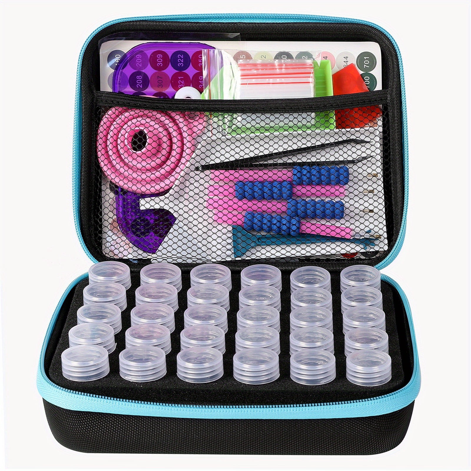 30PCS Diamond Painting Tool Set with Portable Storage Bag, DIY Craft Kit Hand Luggage Organizer for Diamond Art Accessories