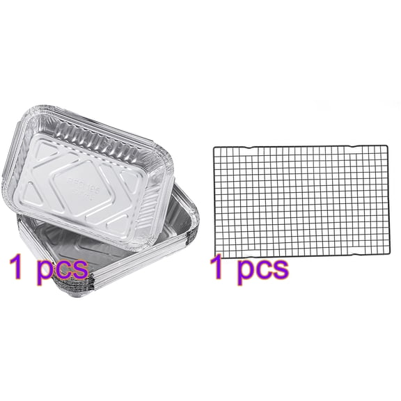 30PCS Disposable BBQ Drip Pan & Cooling Rack