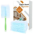 thumbnail image 1 of 30PCS Disposable Dusters Refills,180 Degree Dusters Disposable Duster Heads Blue Electrostatic Replacement Head for Home Office Blinds Ceiling Fans Furniture Multi-Surface Dusting, 1 of 6