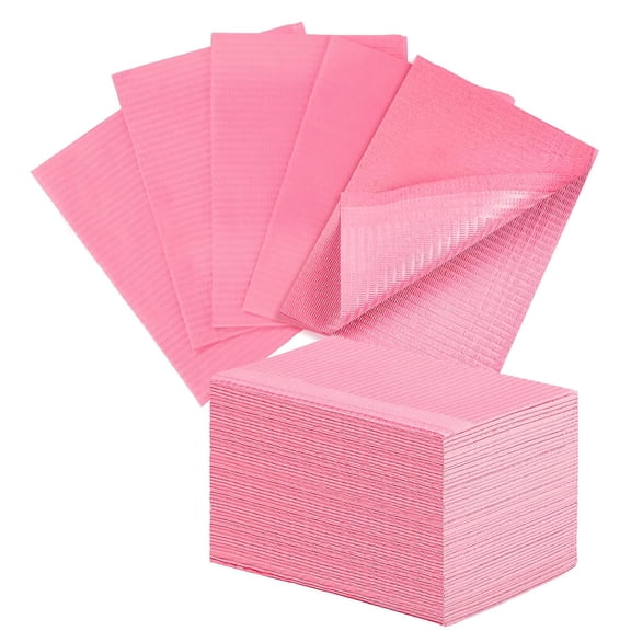30PCS Disposable Pink Nail Desk Protection Mats, Waterproof Easy Clean Table Cover for Acrylic Gel Salon Home DIY Nail Art & Tattoo