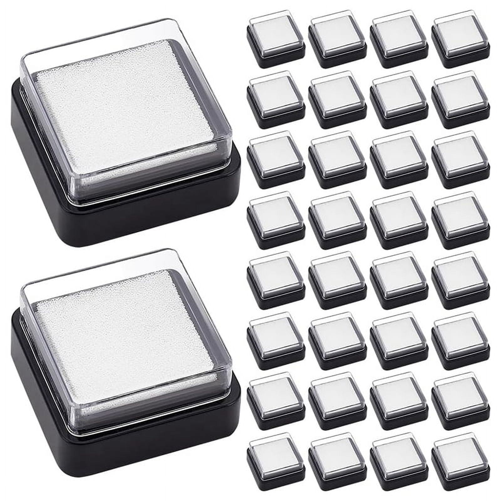 30PCS Empty Blank Ink Pad No Ink Mini Thumbprint Sponge Ink Stamp Pad ...