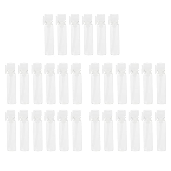 30PCS Empty Mini Glass Vials Bottles Vials for Perfume Essential Oil 2ml