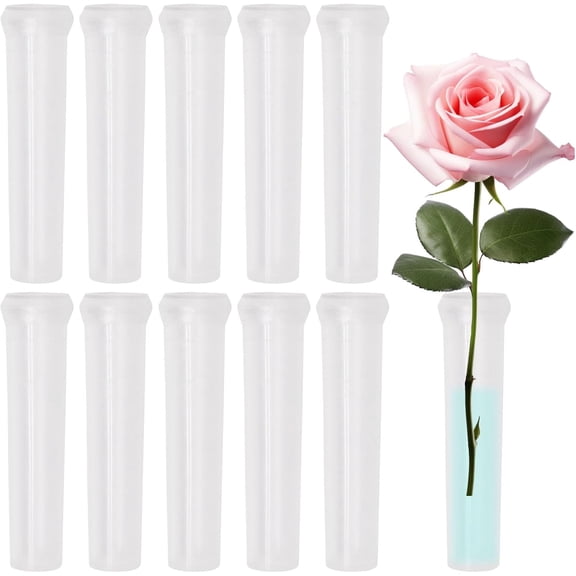 30PCS Flower Water Tubes, 2.83 Inch Plastic Water Tubes for Flowers, Floral Waters Tube with Caps, Clear Floral Vials for Single Stem Roses, Buds, Bouquets, Flower Arrangement