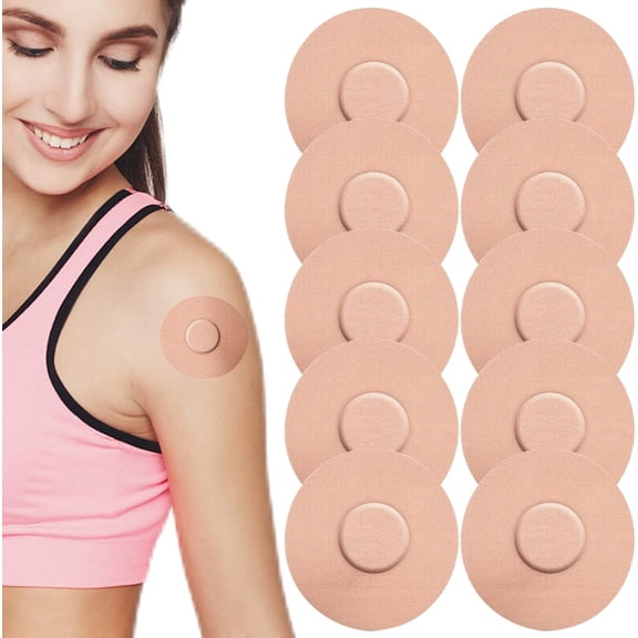 30PCS Freestyle Libre Sensor Covers, CGM Sensor Patches Waterproof Libre Adhesive Patches, Glucose Monitor Patch Lasting Without Hole for Freestyle Libre 1/2/3 and Medtronic Sensors