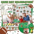 thumbnail image 1 of 30PCS Game Time Football Party Decoration Set Paper Banner Garland Swirls Centerpieces and Cake Toppers for Super Bowl Celebration, Sports Fan Game Day Tailgate Birthday Decor Kit, 1 of 9