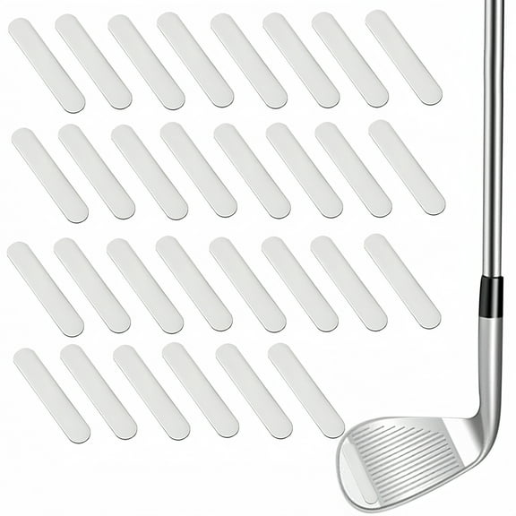30PCS Golf Weighted Lead Tapes Self Adhesive Golf Lead Tape Strips Putter Lead Tape for Pickleball Paddles, Golf Clubs, Tennis Rackets (Silver)