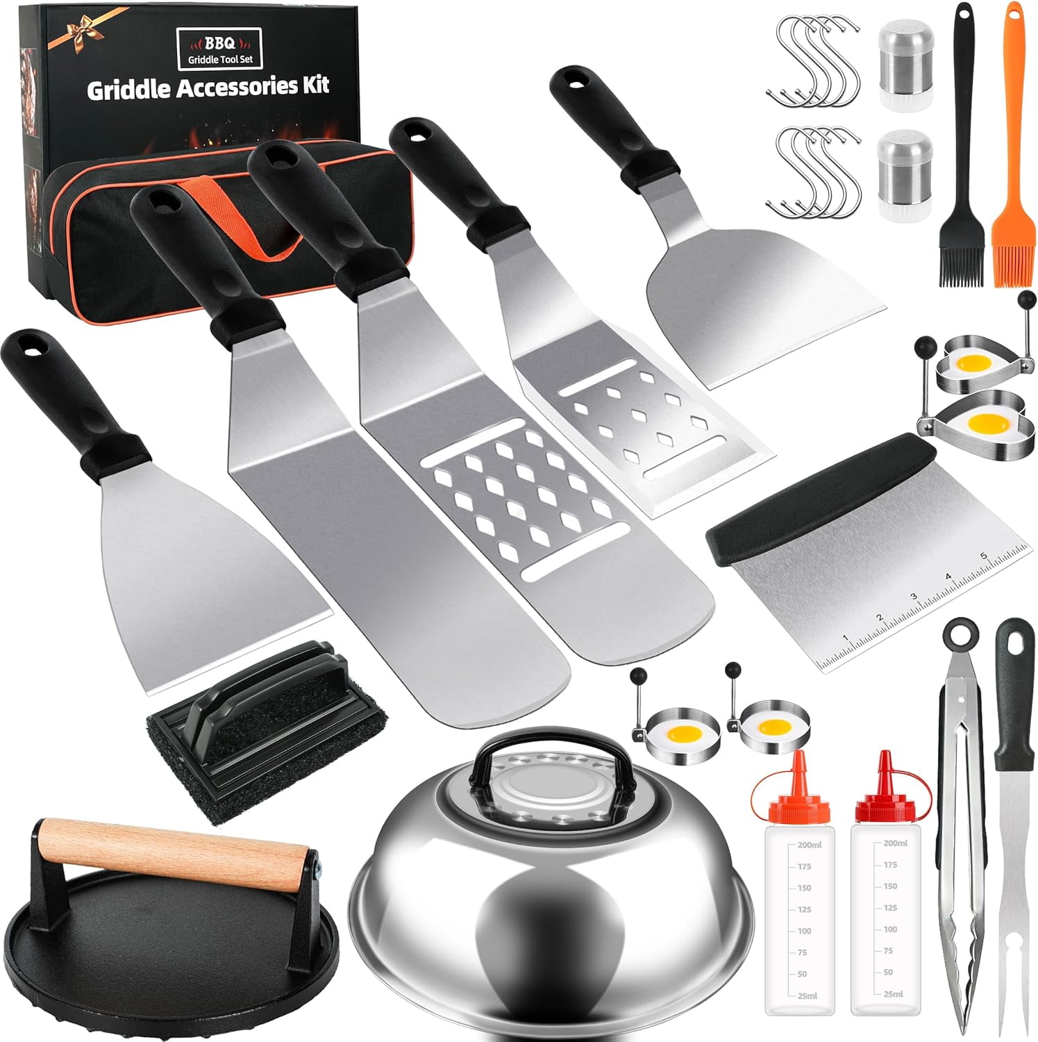 Flat Top Griddle Kit WOSIFUPO Griddle Accessories Kit, 30 PCS Flat