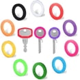 thumbnail image 1 of 30PCS Key Caps Covers Tags, House Key Covers Color Key Coded Key ID Rings, Key Cap Key Color Identifier Rings in 10 Assorted Colors Perfect Coding System to Tag Your Keys, 1 of 7