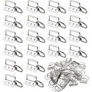 30PCS Key Fob Hardware, 1.25 Inch Key Fob Keychain Wristlet Set, Silver Fob Chain Wristlet Hardware with Split Rings Key Rings 1.25 inch