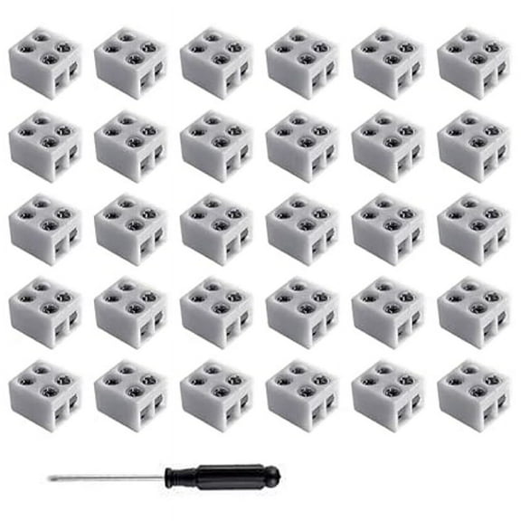 30PCS Led Strip Light Connectors Solderless 2Pin 8mm LED Connectors Strip to Wire for 5-24v Single Color LED Light Tape