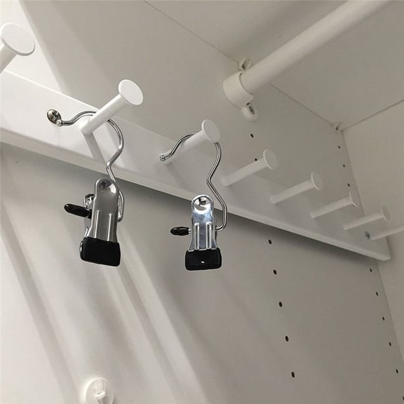 30PCS Legging Organizer for Closet Pants Hangers Space Saving Portable Stainless Steel Single Clips