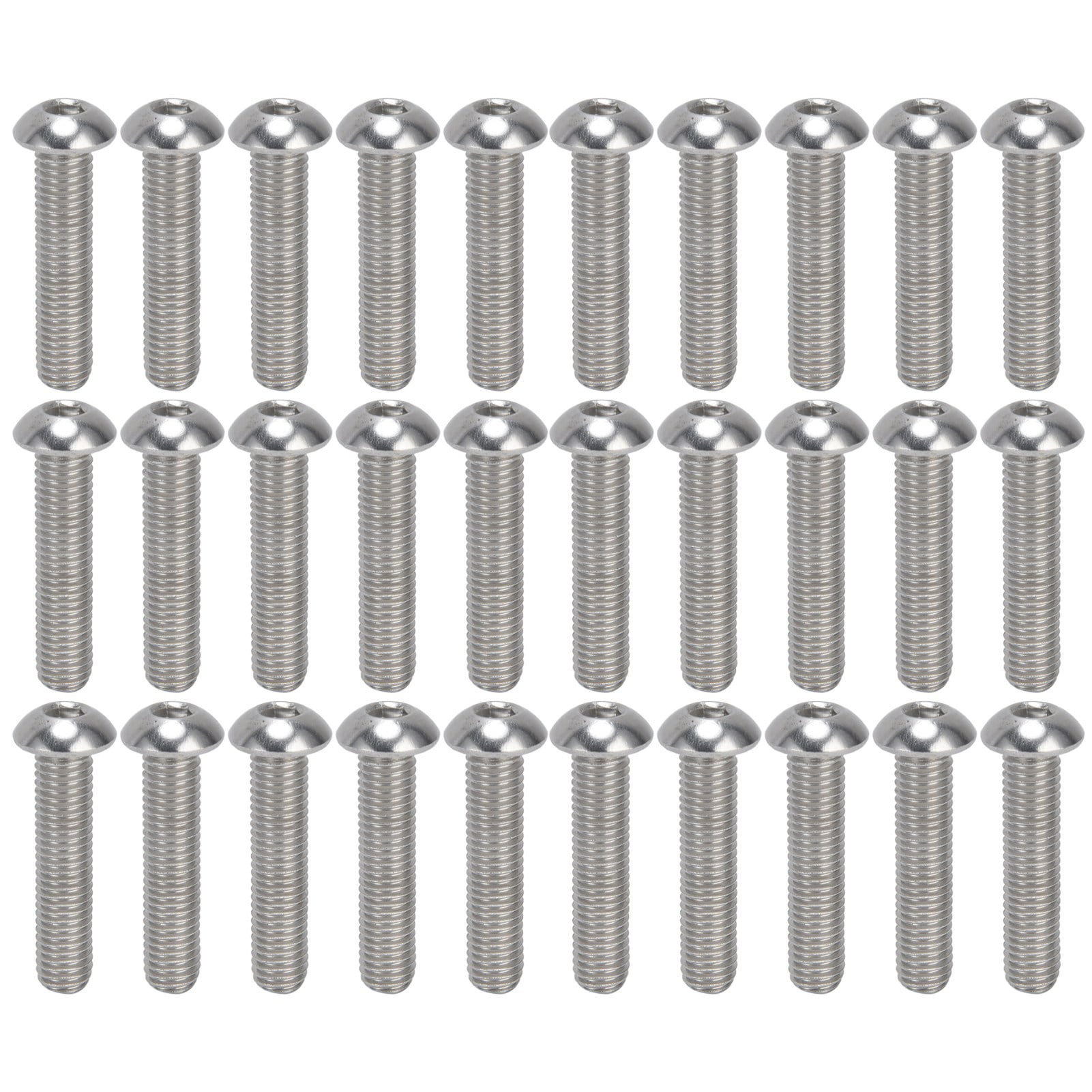 M2.5 Button Head Socket Cap Screws - 304 Stainless Steel, 22mm Length, 100 Pieces 3 thumbnail image