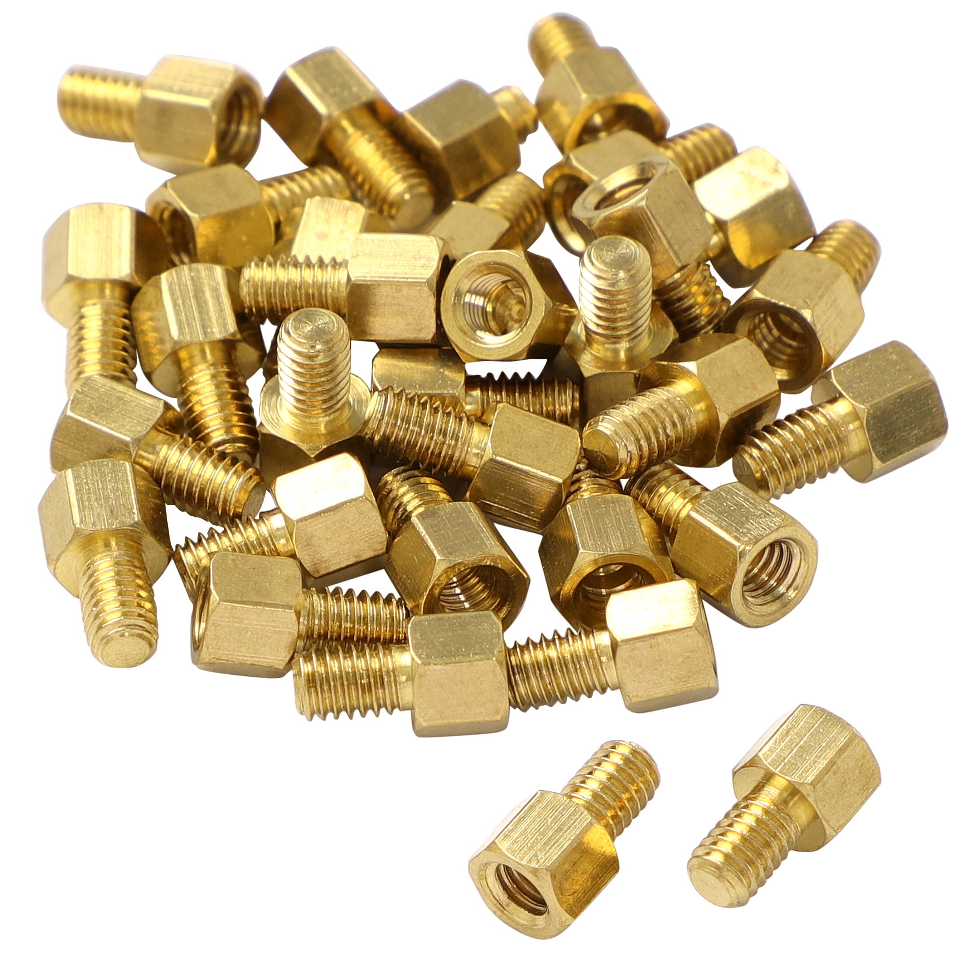 30PCS M4 x 5mm + 6mm Male-Female Thread Brass Spacer Standoff Hexagonal Hex  Standoff Spacer for DIY Computer Build, Electronic Projects 