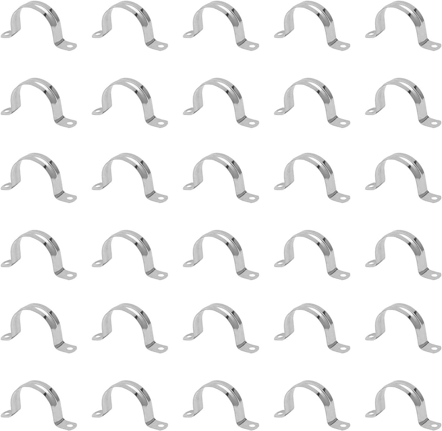 Sipery 30Pcs M16 Two Hole Strap U Bracket - 304 Stainless Steel Pipe Clamp For 0.62 Inch Pipes - View #7
