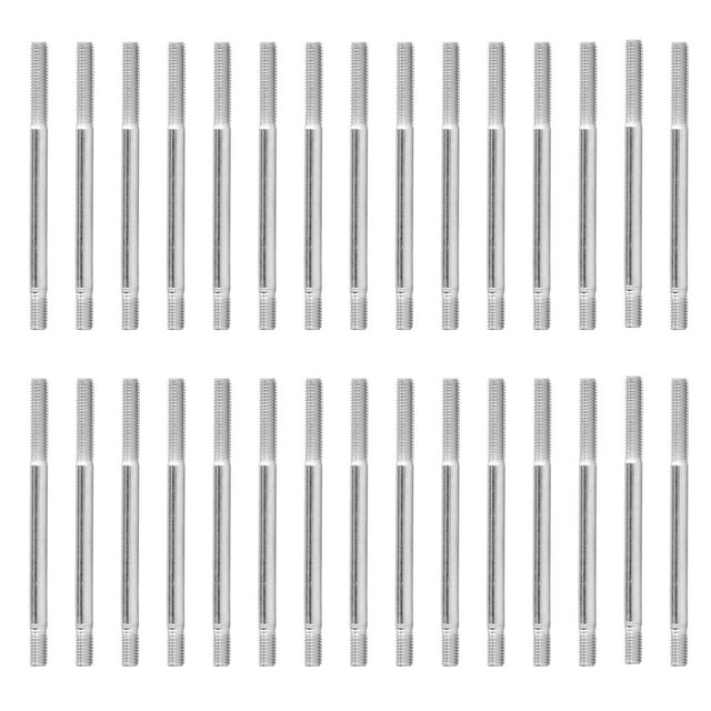 30PCS M6 Double End Threaded Stud Carbon Steel 113mm / 4.4in Wear ...