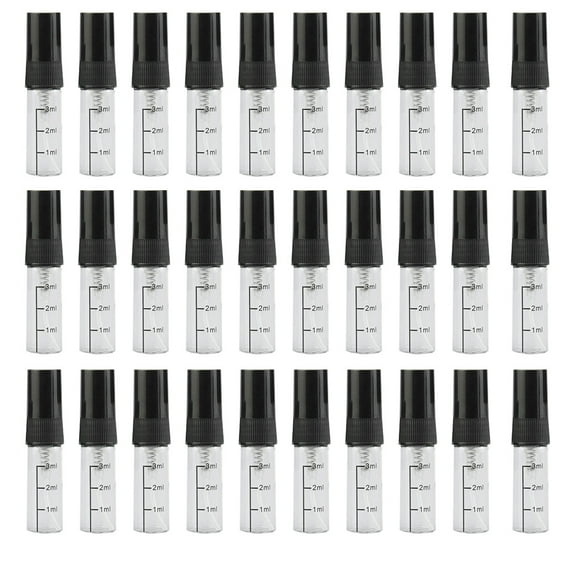 30PCS Mini Spray Bottles Refillable Empty Clear Plastic Spray Bottles Perfume Mouthwash Atomizer Travel Size Aerosol Bottle