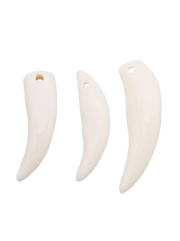 30PCS Mixed Artifical Wolf Teeth Charms Resin Wolf Fangs Pendant for Jewelry Necklace Bracelet Earrings DIY Making Accessories