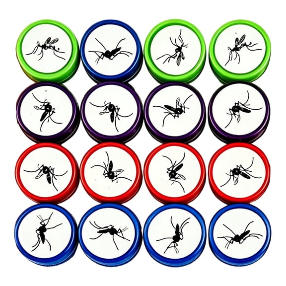 30PCS Mosquito Stamp Self Inking Stamps, Novelty Fake Bug Insect Print Funny for Day, Party Favor, Office and Craft Projects