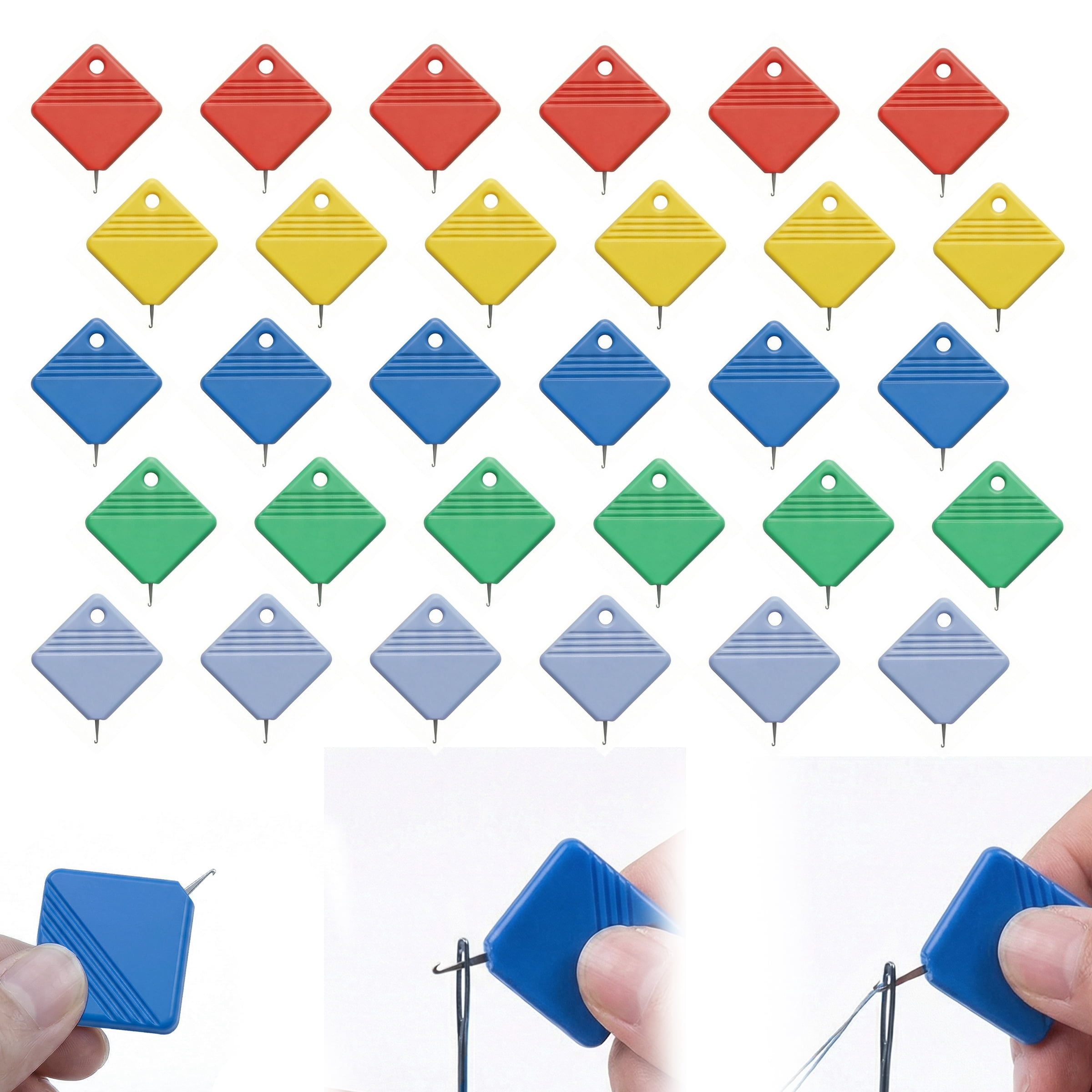 Needle Threaders For Hand Sewing, 30pcs Plastic Threader Tools, Handheld Threaders for Easy Sewing, Knitting and DIY Crafting Projects