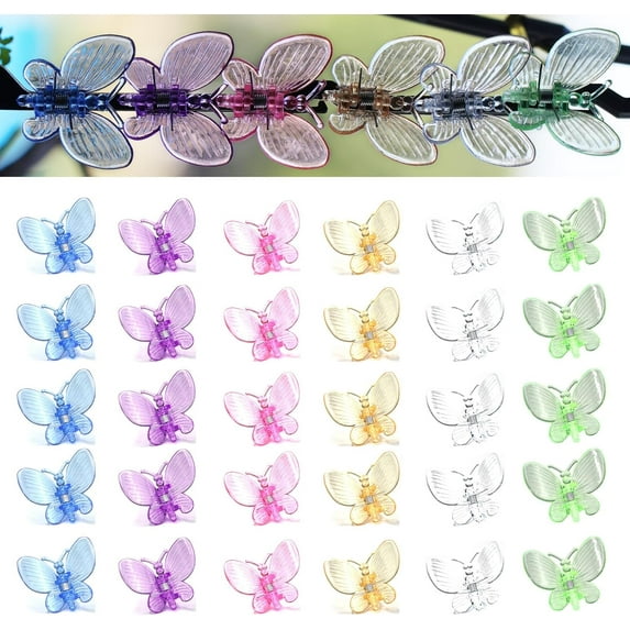 30PCS Orchid Clips Butterfly Clamps Garden Plants Vine Climbing Fixed Support Colorful Plastic Ornamental Bonsai Decoration