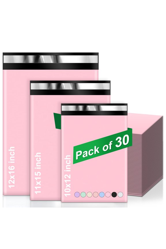 30PCS Poly Mailers - 3 Sizes Shipping Bags for Clothes - Strong Adhesive Self Sealing Mailers Poly Bags Shipping Envelopes for Business