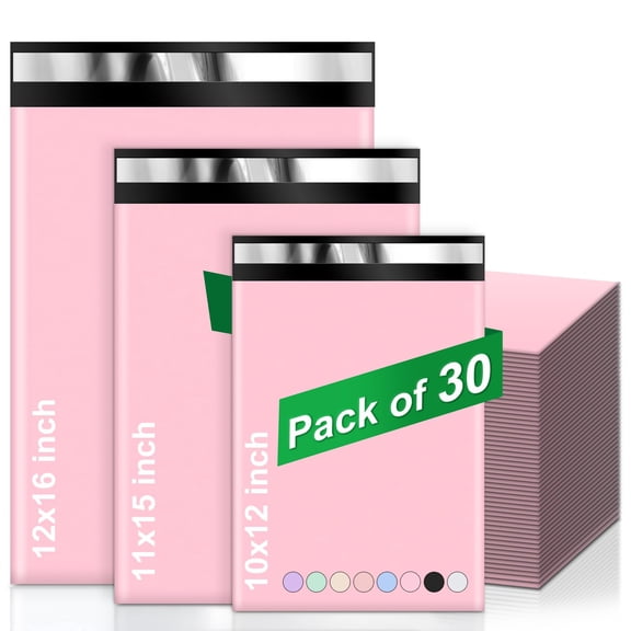 30PCS Poly Mailers - 3 Sizes Shipping Bags for Clothes - Strong Adhesive Self Sealing Mailers Poly Bags Shipping Envelopes for Business