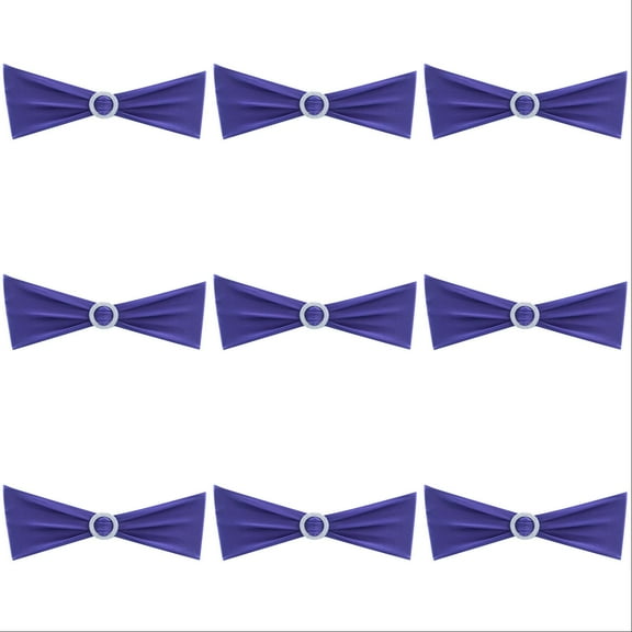 30PCS Elastic Chair Sashes with Adjustable Buckle Slider,Stretchable Chair Cover Bands for Wedding Decorations, Banquet Reception Party Ceremony Chair Bows, Universal Fit Polyester Chair Ties