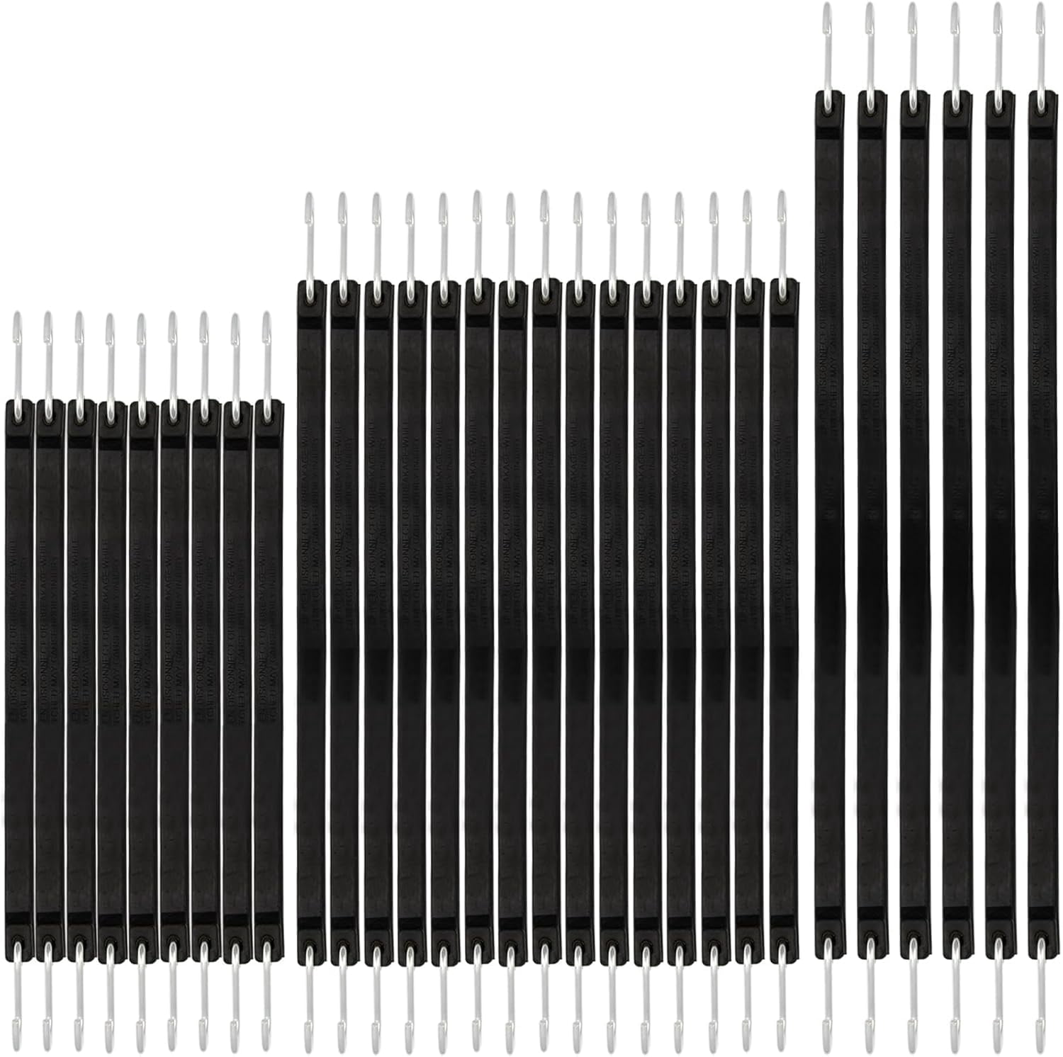 30PCS Rubber Tarp Straps Assorted Sizes with 150% Max Stretch, 100% EPDM Bungee Cords with Hooks, Ideal for Securing Tarps, Cargo, Canvases, 15", 21", 31"
