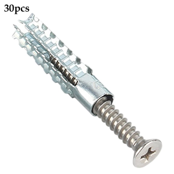 Door Hinge Thread Repair Screws Set - 30PCS Short Expansion Screw Set - Short Expansion Screw Set for Cabinet Hinge Repair and Stripped Thread Restoration for Tile Stone Wood and More