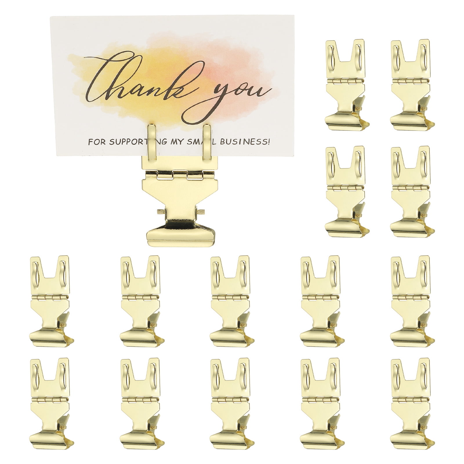 30PCS Sign Clips, Metal Sign Holder Clip Rotatable Stand Label Display ...