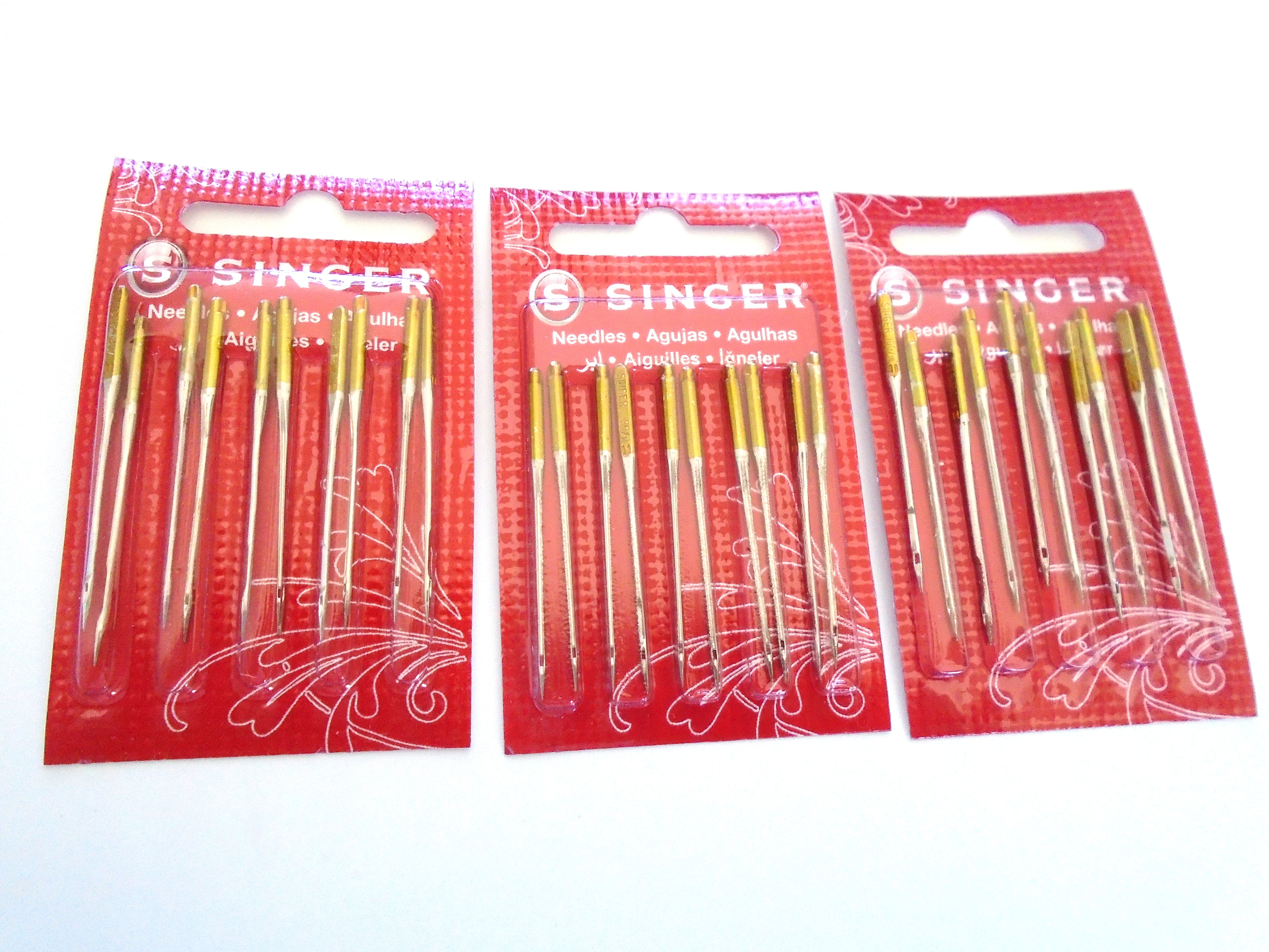30PCS Singer Yellow Needle 2045 Size 11, 14, 16 For Singer Sewing Machines