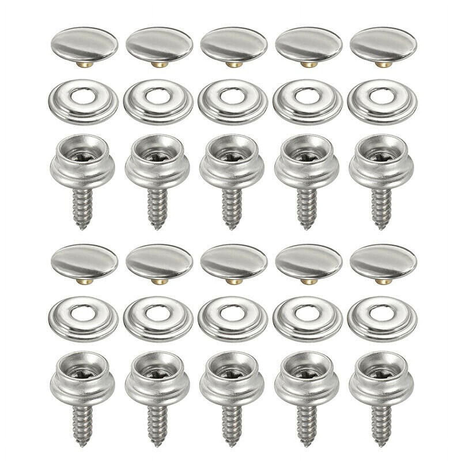 30PCS Snap Fastener Stainless Canvas Screw Kit For Tent Boat Marine