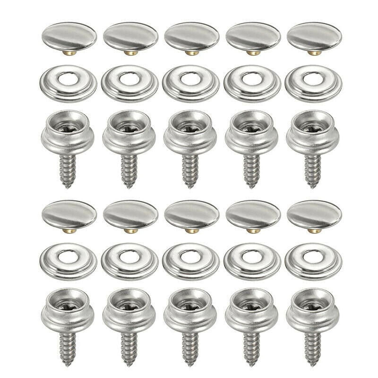 30PCS Snap Fastener Stainless Canvas Screw Kit For Tent Boat Marine