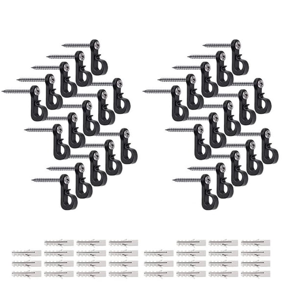 30PCS String Light Hooks for Hanging Lights or Cables Outdoors