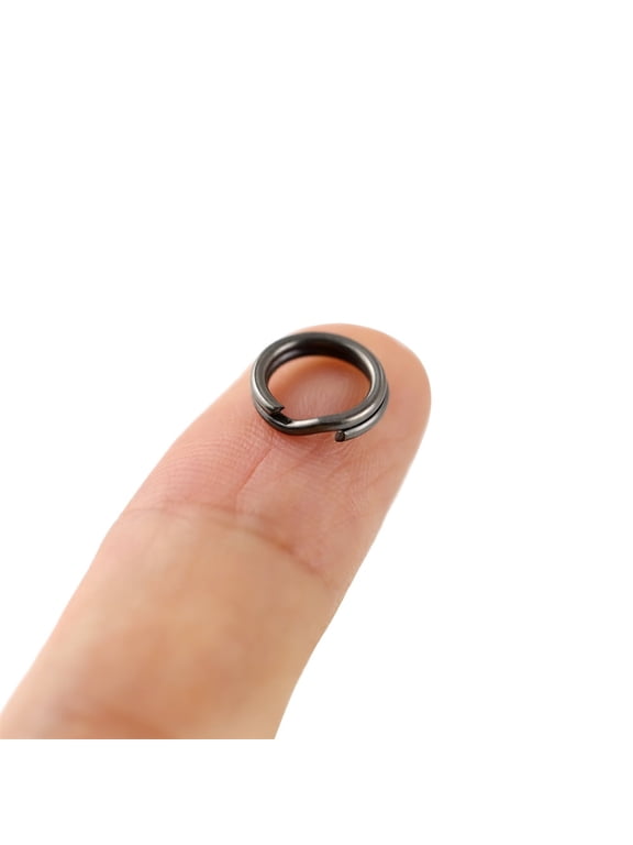 30PCS flat split Ring for Fishing hook Lure connect, Quick Change Snap for Saltwater Freshwaterkeychain Handmade accessories(L)