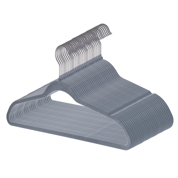 Better Homes & Gardens 30-Pack Gray Velvet Non-Slip Clothes Hangers
