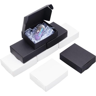 15 Pack Cotton Filled Matte Black Color Paper Cardboard Jewelry Gift And Retail Boxes Size: 7\" X 5\" X 1-1/8\" Inch By R J Displays