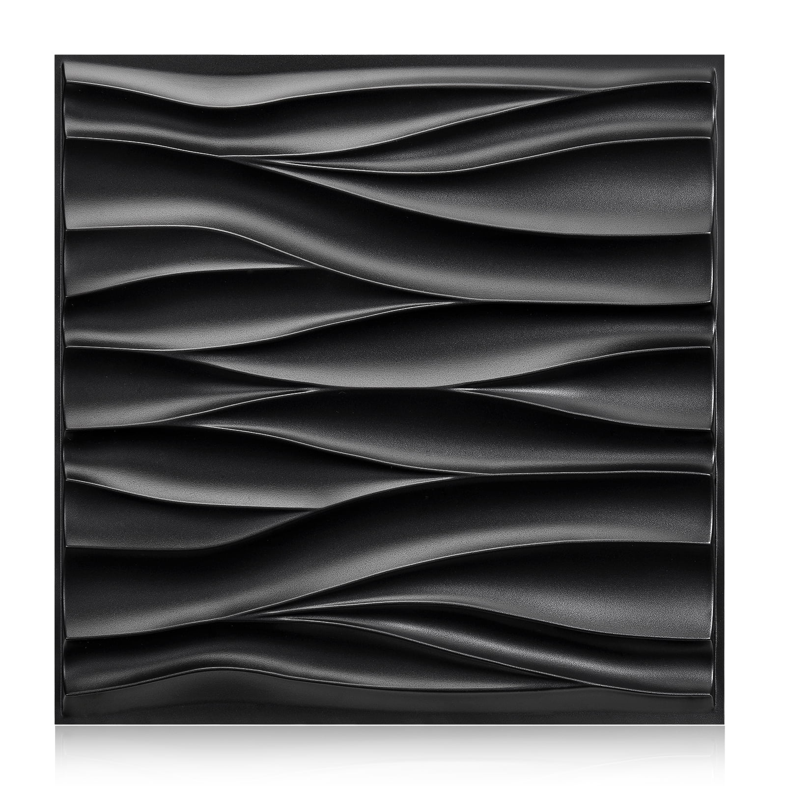 30Pack 3D Wall Panels for Interior Wall Dcor Black 11.8"*11.8" Covering Panels, PVC Textured 3D Wall Tile for Living Room, Bedroom DIY Interior Dcor
