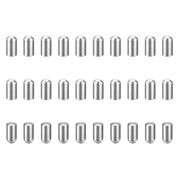 30Pack 5mm x 10mm Dowel Pins, 304 Stainless Steel Round Head Pin ...