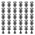 thumbnail image 1 of 30Pack 8mm Chicago Screws Round Head Button Leathercraft Rivets, Metallic Black, 1 of 7