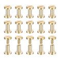 thumbnail image 1 of 30Pack Brass Chicago Screws, 8x8mm Post Nail Stud Rivets for Leather Crafts, 1 of 6