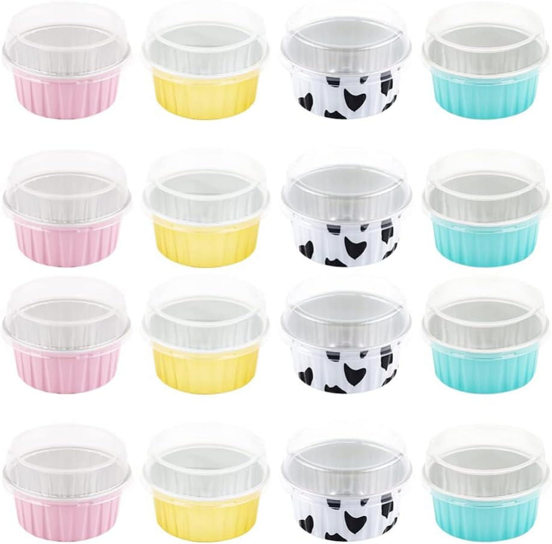 Mini Disposable Cake Pans with Lids, Aluminum Foil Square Baking