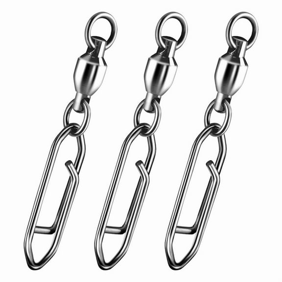 30Pack Fishing Speed Clips Quick Change Snap Swivels, Ball Bearing Swivel Power Clips Fishing Snap Swivels Type 3