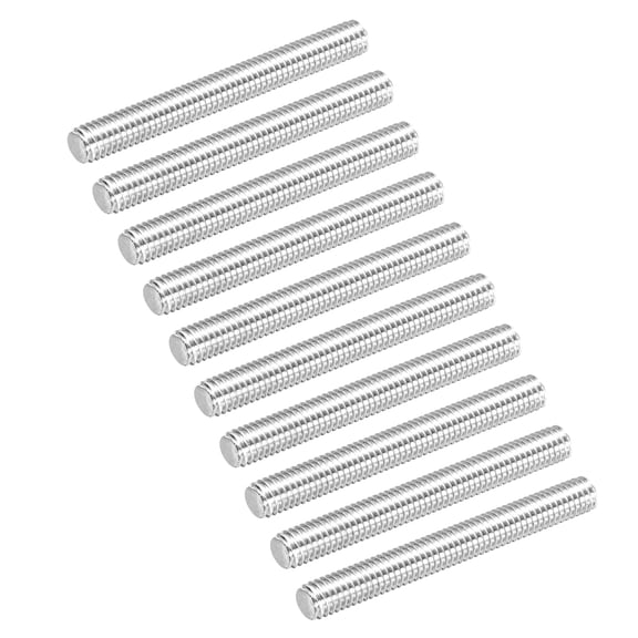 30Pack Fully Threaded Rod M6 x 50mm 1mm Thread Pitch 304 Stainless Steel Right Hand Threaded Rods Bar Studs
