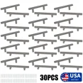 thumbnail image 1 of 30Pack Kitchen Cabinet Pulls Drawer T Bar Handles Brushed Nickel Stainless Steel, 1 of 6