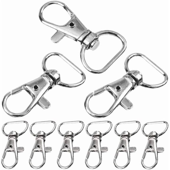 30Pack Metal 5/8" Swivel Clasp Snap Hook Lobster Claw Spring Clips for Paracord Lanyard Leather Key Chain O Ring Pets Collar Strap Webbing Sewing DIY Craft Accessories
