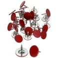 thumbnail image 1 of 30Pack Push Pins, 11mmx10mm Round Flat Head Decorative Thumb Tacks, Red, 1 of 7