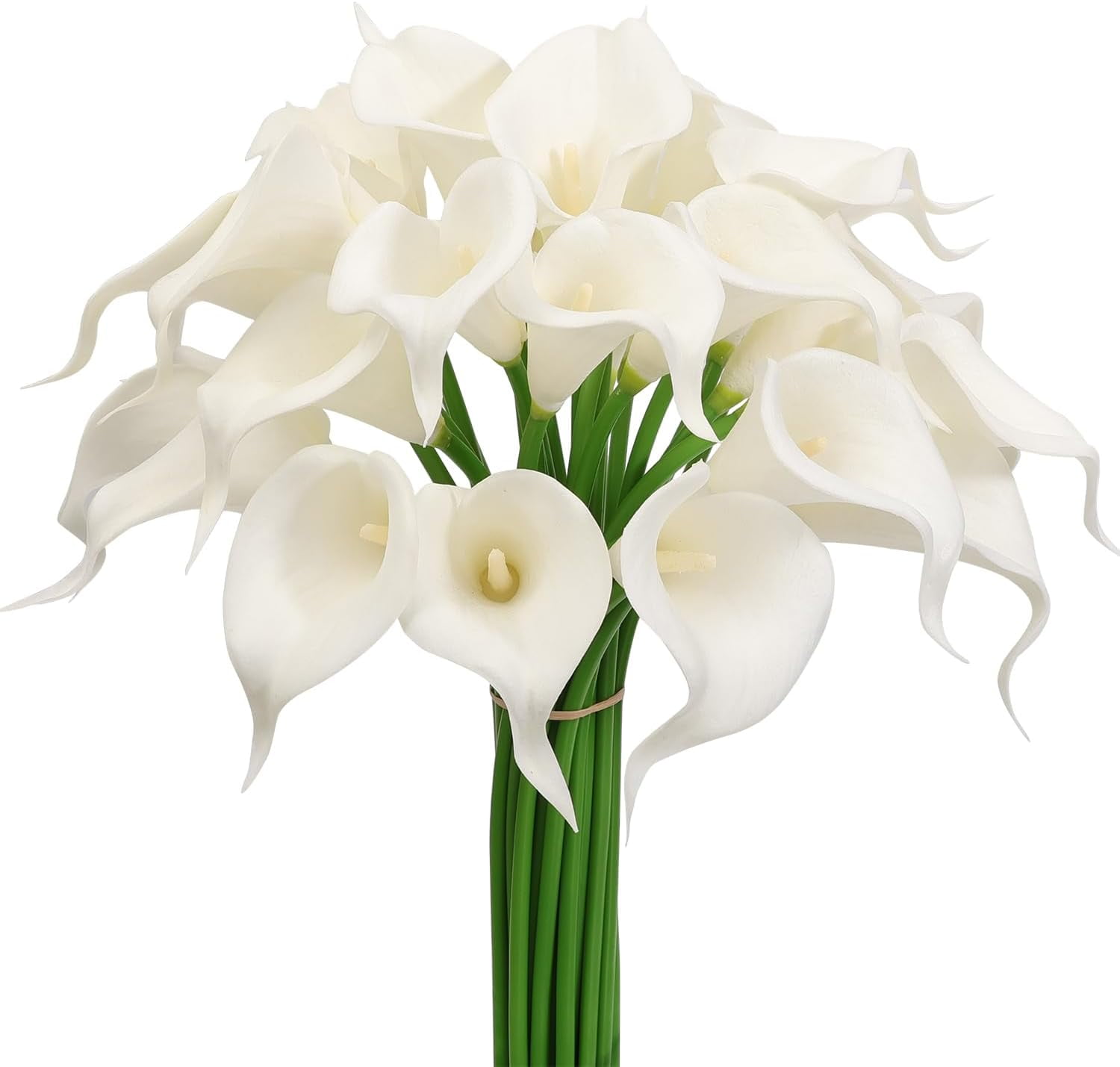 30Pack Real Touch PU Latex Artificial Calla Lily Flowers for Wedding ...